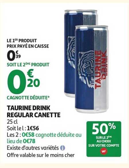 TAURINE DRINK REGULAR CANETTE