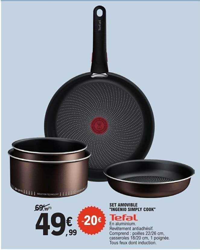 Tefal SET AMOVIBLE "INGENIO SIMPLY COOK