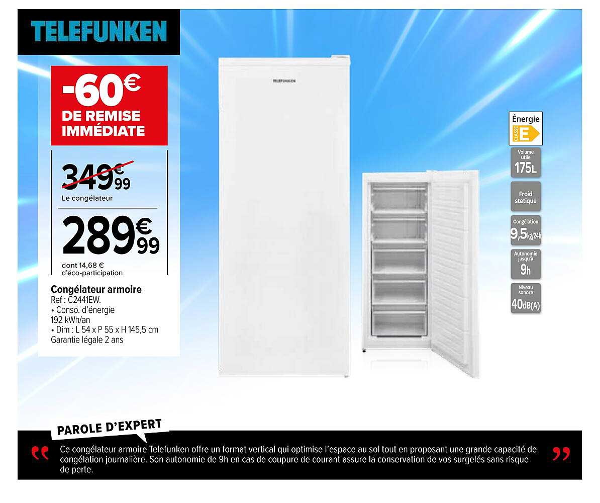 Telefunken Congélateur armoire