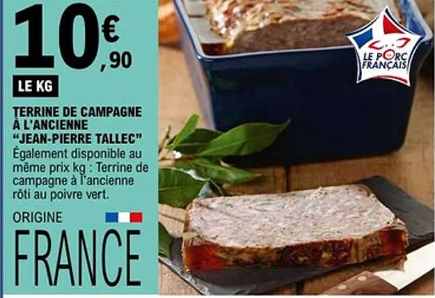 Terrine de campagne à l'ancienne "Jean-Pierre Tallec