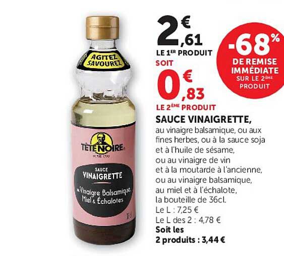 Tête Noire Sauce Vinaigrette