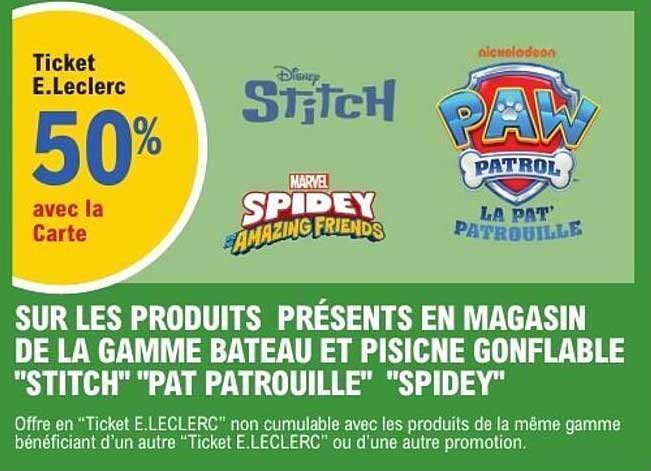 Ticket E.Leclerc 50%