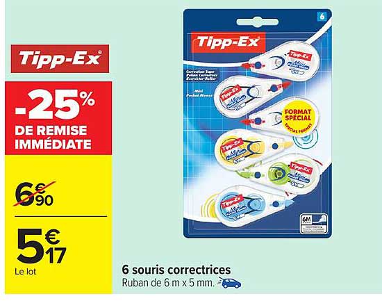 Tipp-Ex 6 souris correctrices