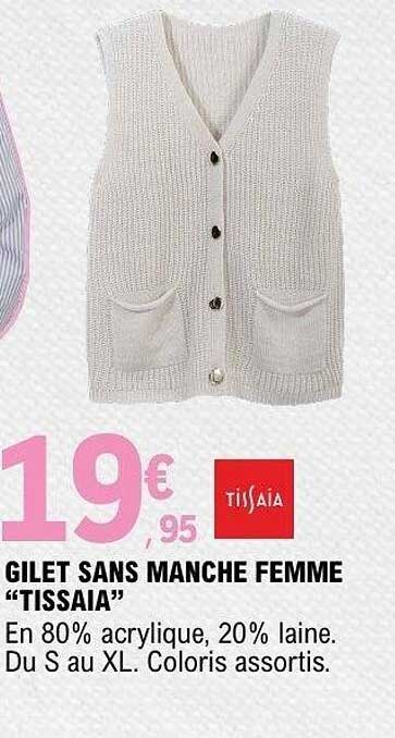TISSAIA GILET SANS MANCHE FEMME