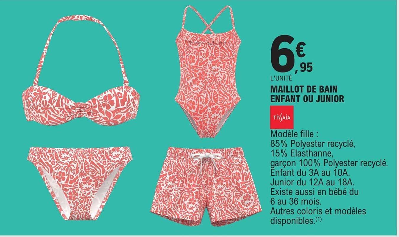 tissaia Maillot de bain enfant ou junior