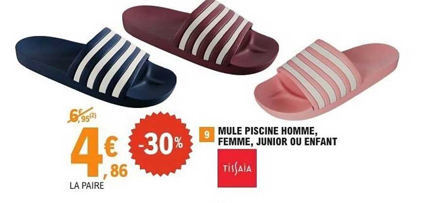 Tiszaia Mule Piscine Homme, Femme, Junior ou Enfant