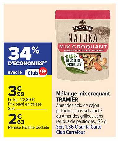 TRAMIER NATURA MIX CROQUANT