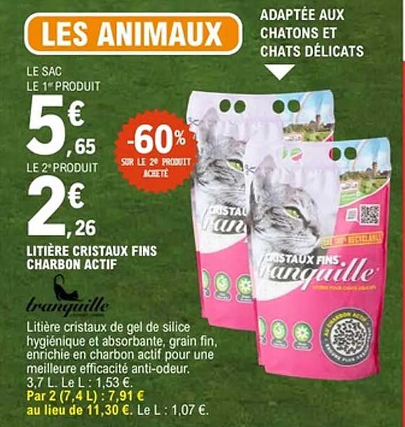 tranquille Litière cristaux fins