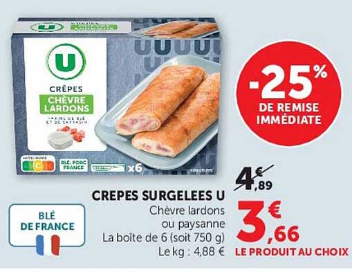 U CRÊPES CHÈVRE LARDONS