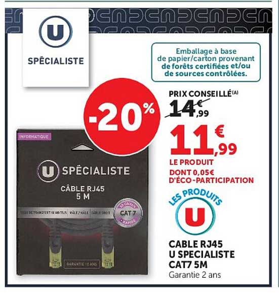 U SPÉCIALISTE CÂBLE RJ45