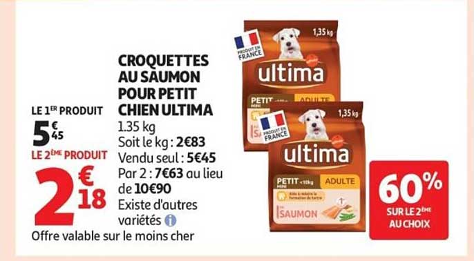 Ultima Croquettes au saumon pour petit chien