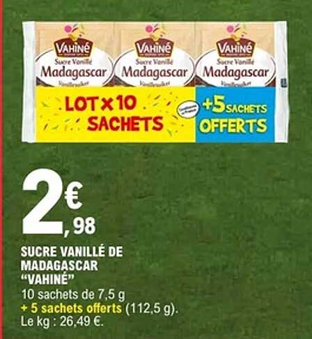 Vahiné Sucre Vanille Madagascar