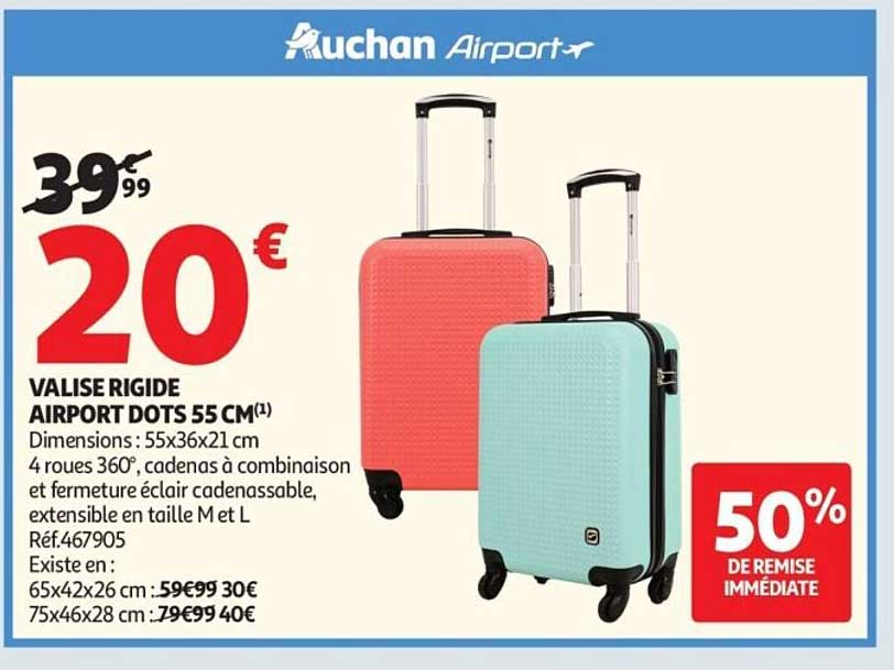VALISE RIGIDE AIRPORT DPTS 55 CM