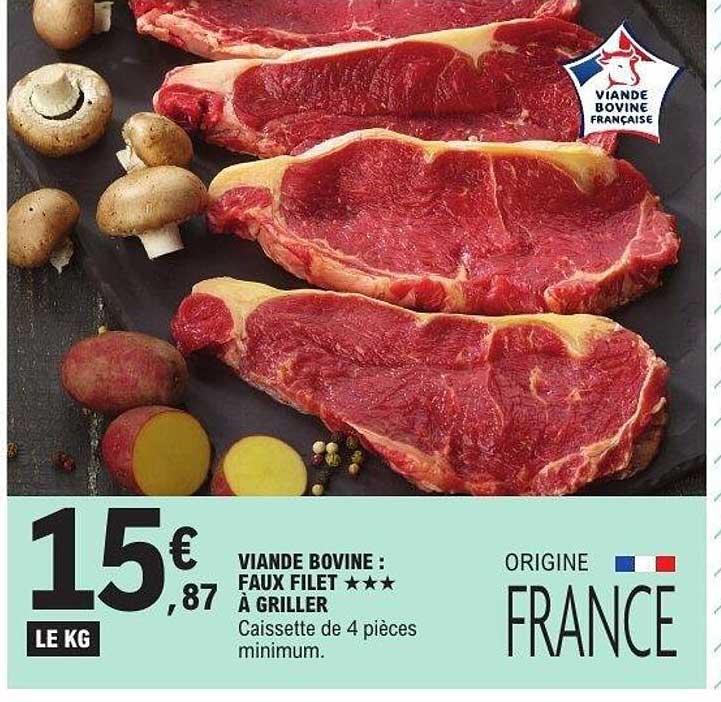 VIANDE BOVINE : FAUX FILET