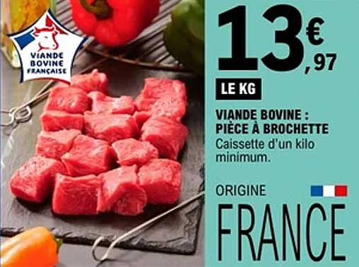 VIANDE BOVINE : PIÈCE À BROCHETTE