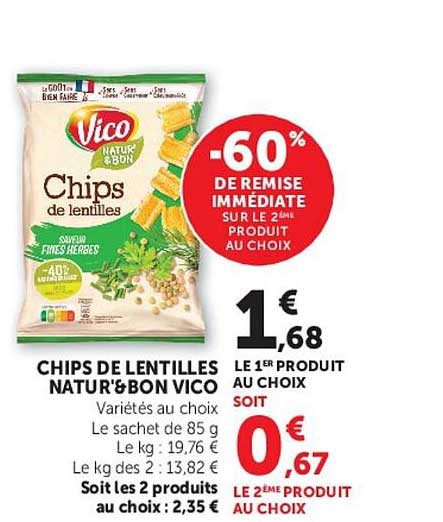 Vico Chips de lentilles Natur'& Bon