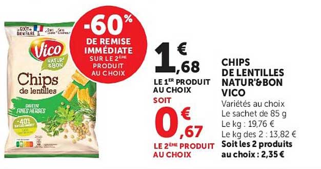 Vico Chips de lentilles natur'&bon