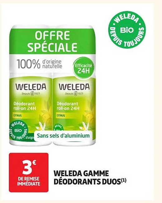 WELEDA GAMME DÉODORANTS DUOS