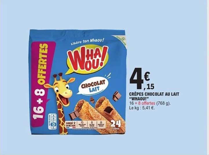 Whaou! Crêpes chocolat au lait
