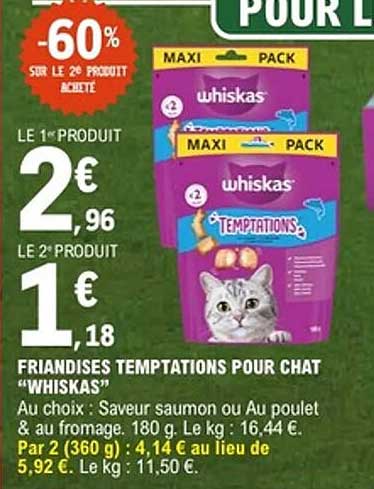 Whiskas Friandises Temptations pour chat