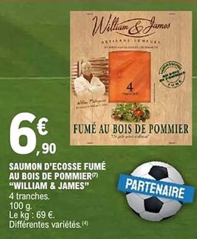 William & James Saumon d'Ecosse fumé au bois de pommier