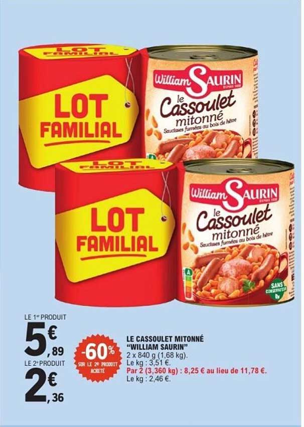 William Saurin Le Cassoulet mitonné