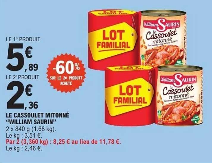 William Saurin Le Cassoulet mitonné