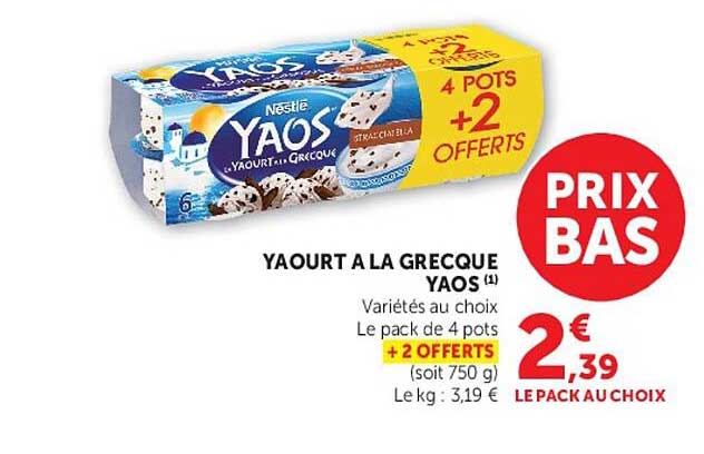 YAOS YAOURT A LA GREQUE
