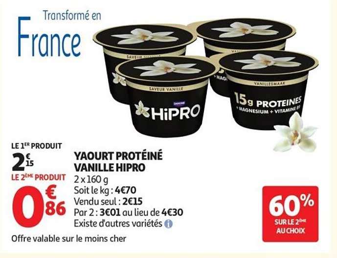 YAOURT PROTÉINÉ VANILLE HiPRO