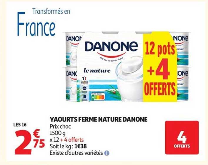 Yaourts Ferme Nature Danone