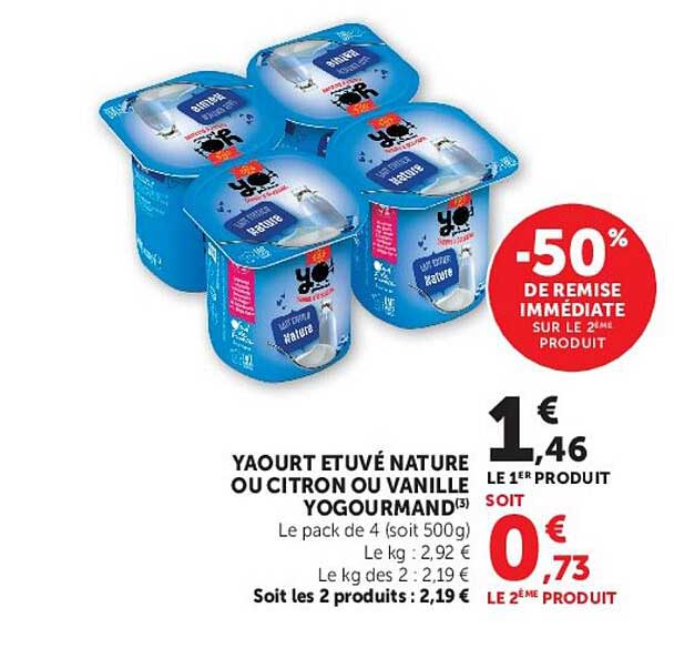YOGOURMAND YAOURT ETUVÉ NATURE OU CITRON OU VANILLE