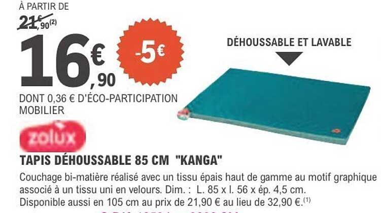 Zolux Tapis Déhoussable 85 cm "Kanga