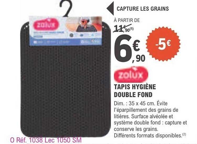 Zolux Tapis Hygiène Double Fond