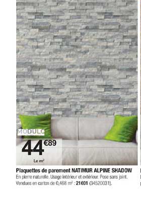 plaquettes de parement natimur alpine shadow