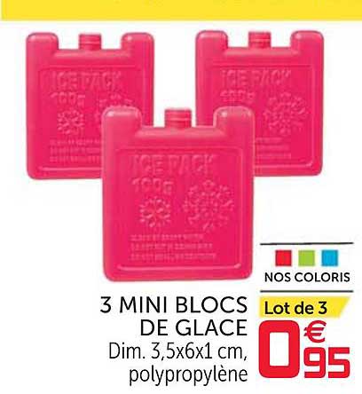3 Mini Blocs De Glace