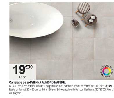 carrelage de sol vienna almond naturel