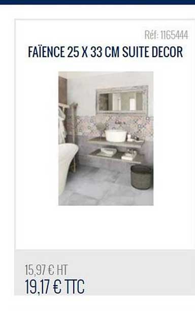 faïence 25 x 33 cm suite decor