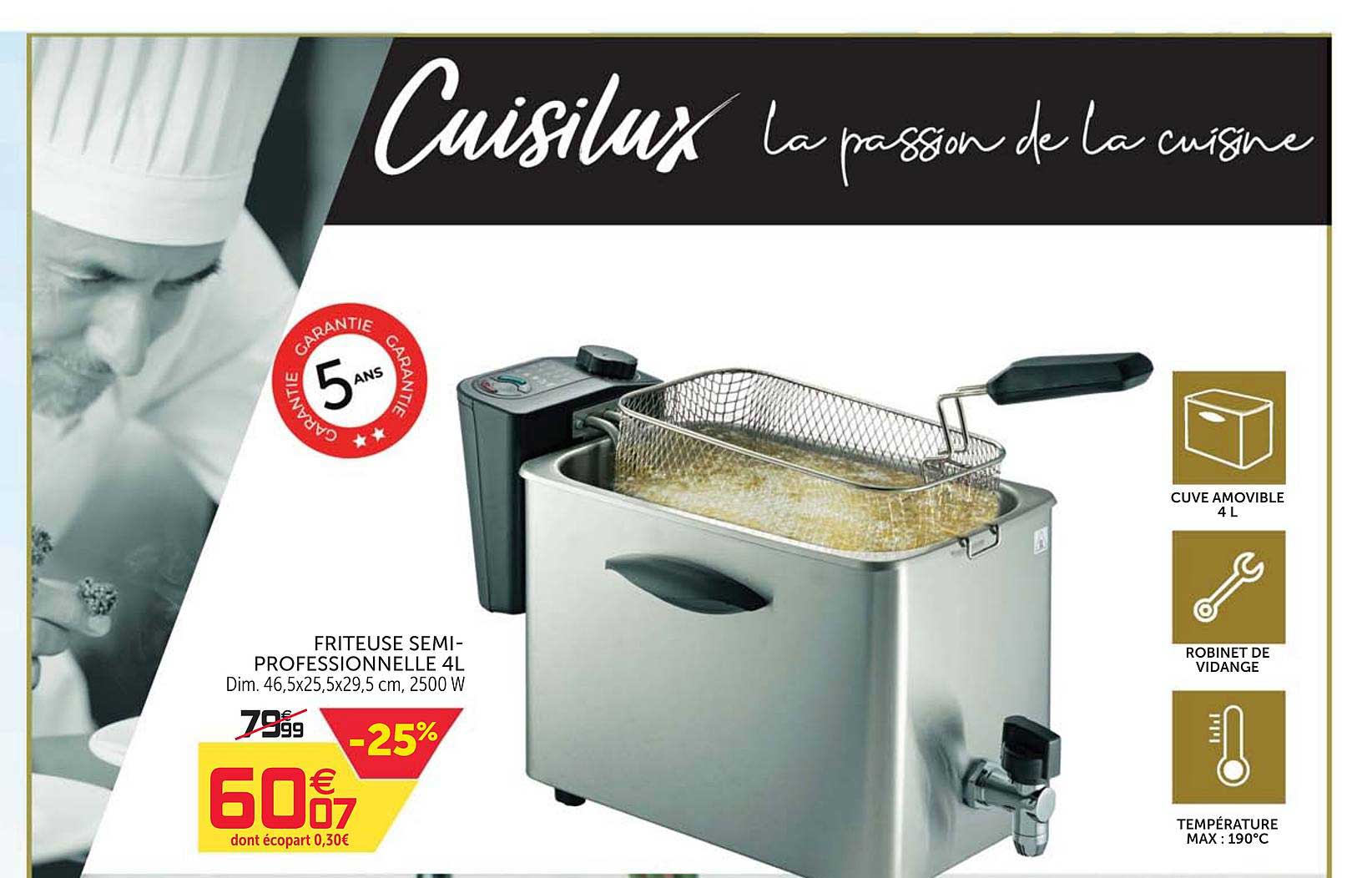 friteuse semi professionnelle 4l