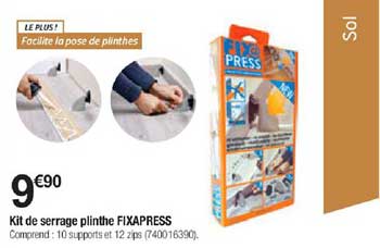 kit de serrage plinthe fixapress