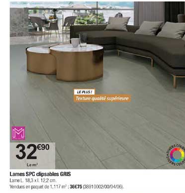 lames spc clipsables gris