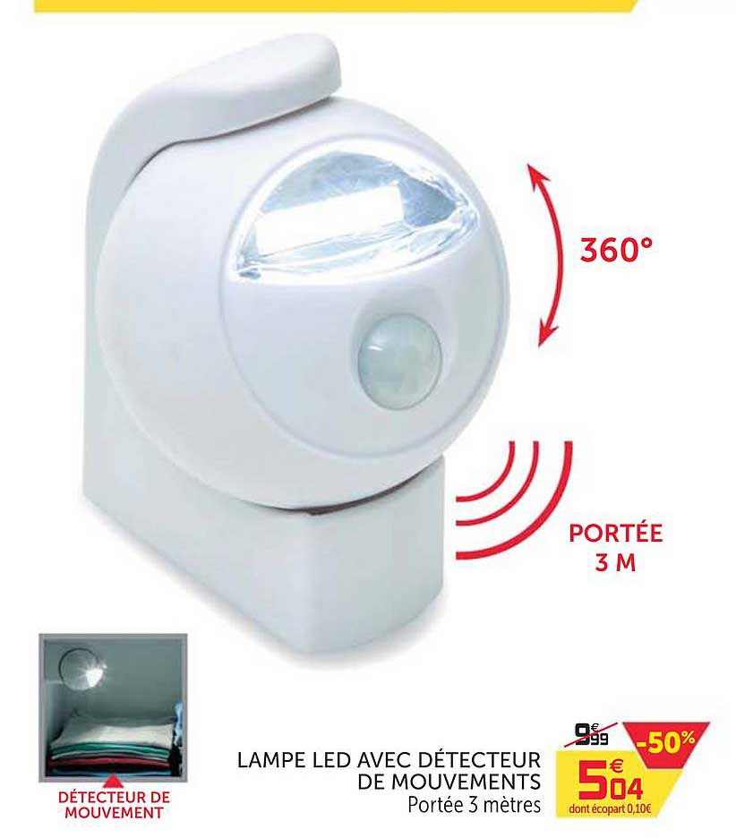 Lampe Led Avec Détecteur De Mouvements