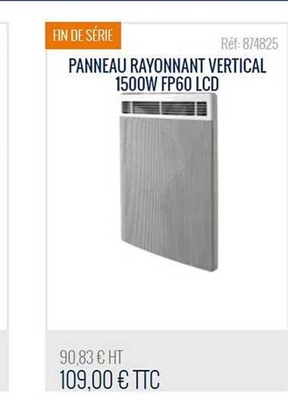 panneau rayonnant vertical 1500w fp60 lcd