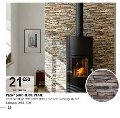 Papier Peint Pierre Plate