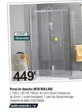 paroi de douche new rolling