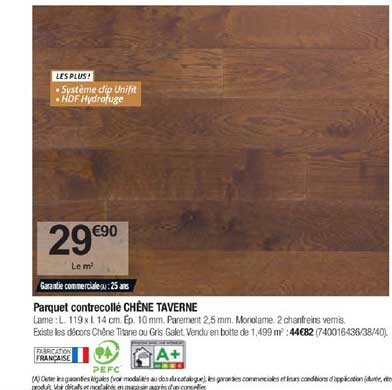 parquet contrecollé chêne taverne