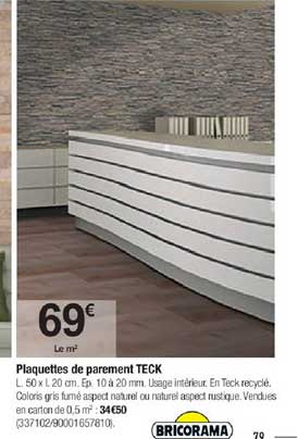 plaquettes de parement teck