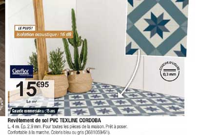 revêtement de sol pvc texline cordoba