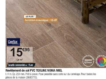 revêtement de sol pvc texline noma miel