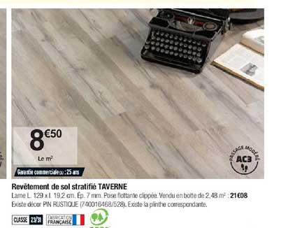 revêtement de sol stratifié taverne