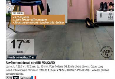 Revêtement De Sol Stratifié Volcano